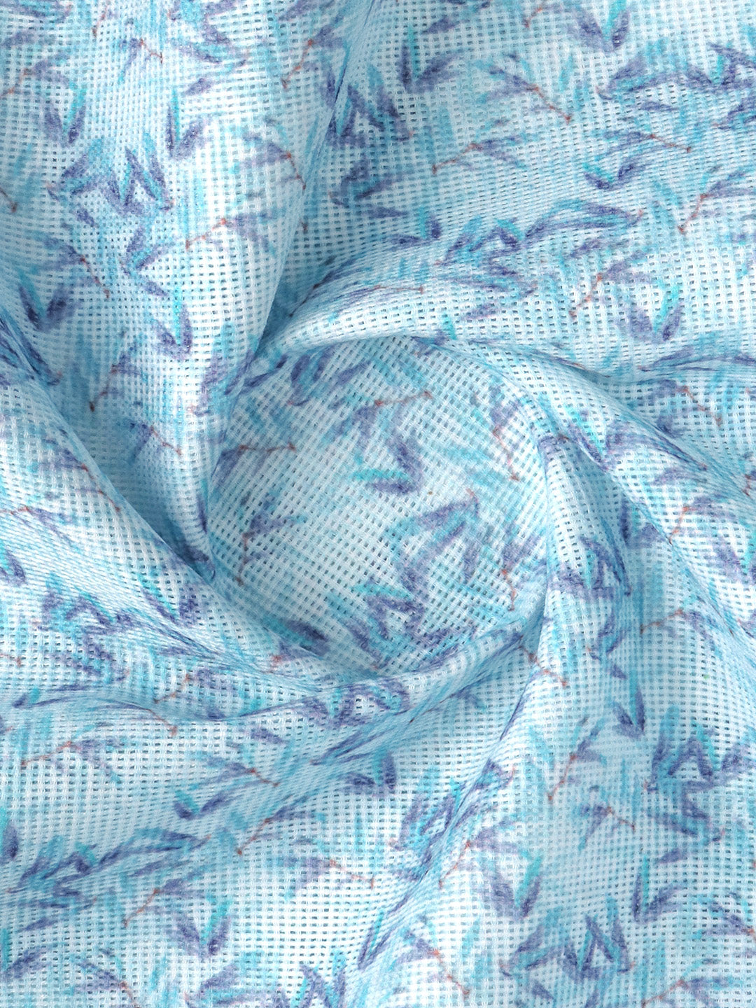 Men Cotton Rich Printed Shirt Fabric Blue Hi Tech