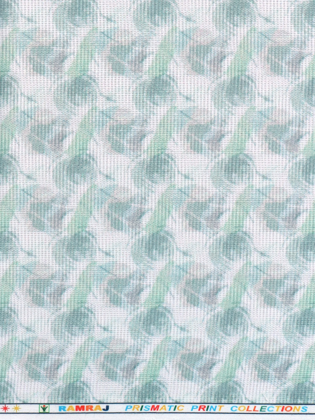 Men Cotton Rich Printed Shirt Fabric Light Green Hi Tech