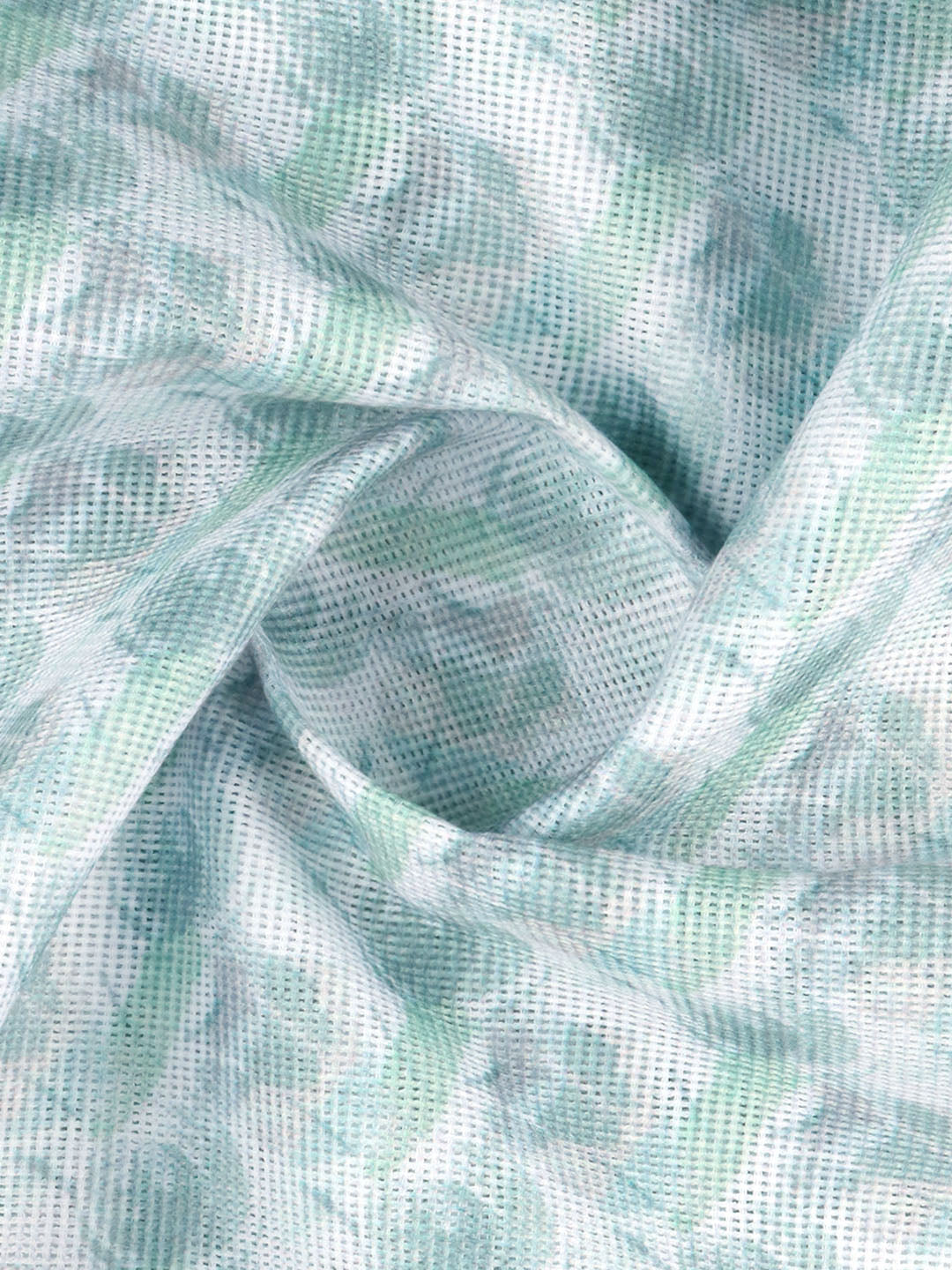 Men Cotton Rich Printed Shirt Fabric Light Green Hi Tech