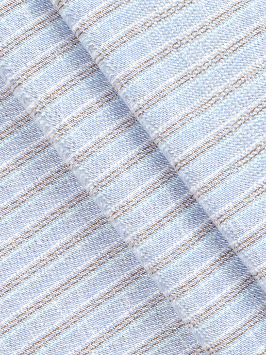 Men Cotton Rich Striped Shirt Fabric Blue Infinity