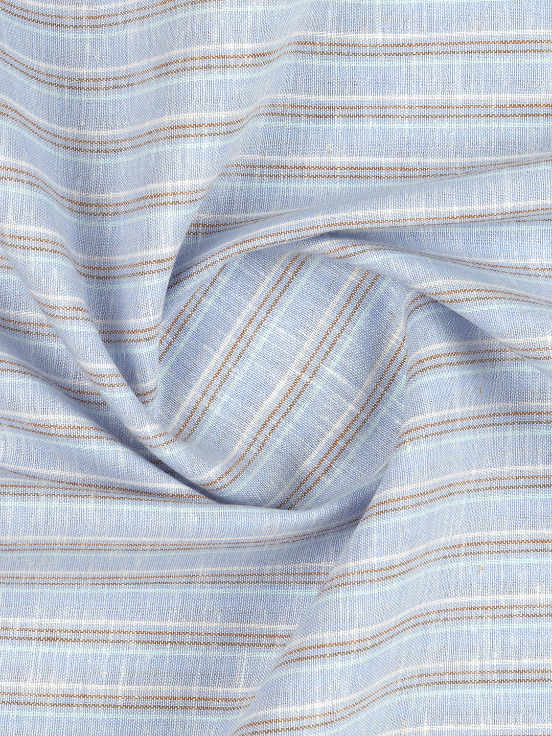 Men Cotton Rich Striped Shirt Fabric Blue Infinity