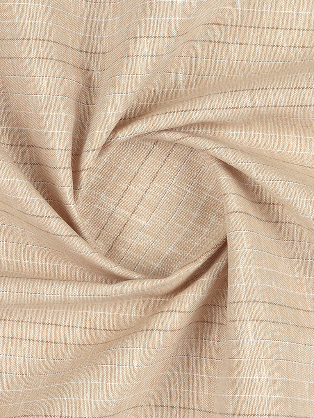 Men Cotton Rich Striped Shirt Fabric Brown Infinity