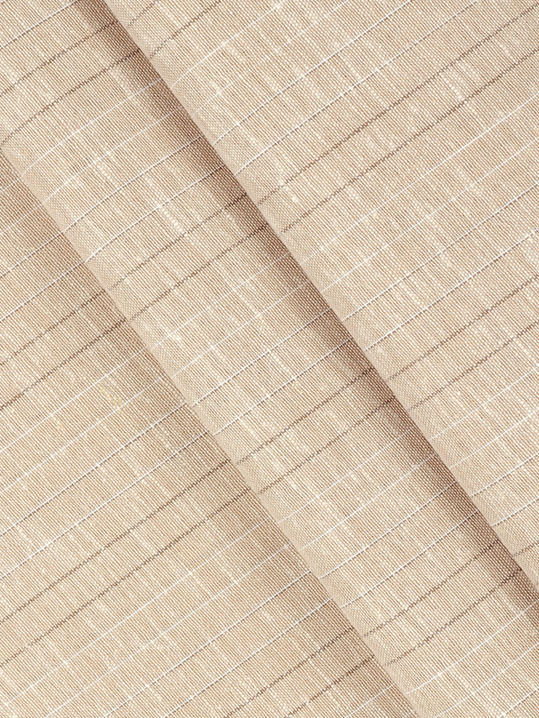 Men Cotton Rich Striped Shirt Fabric Brown Infinity