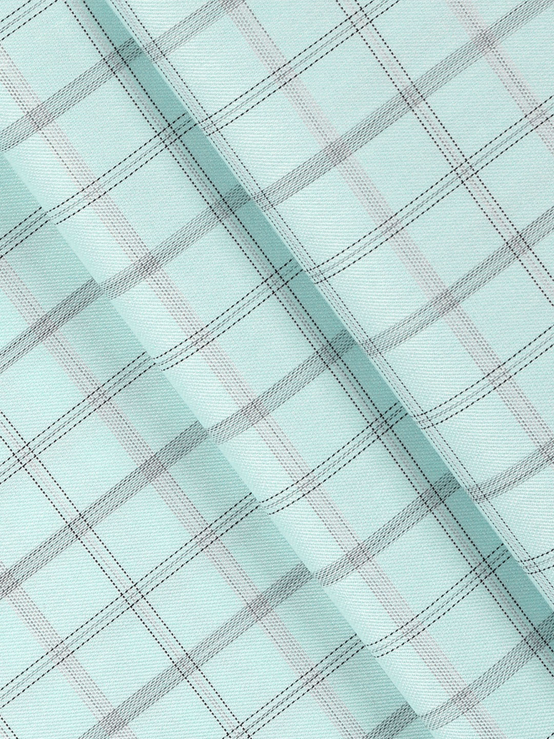 Cotton Rich Checked Green Shirt Fabric High Style