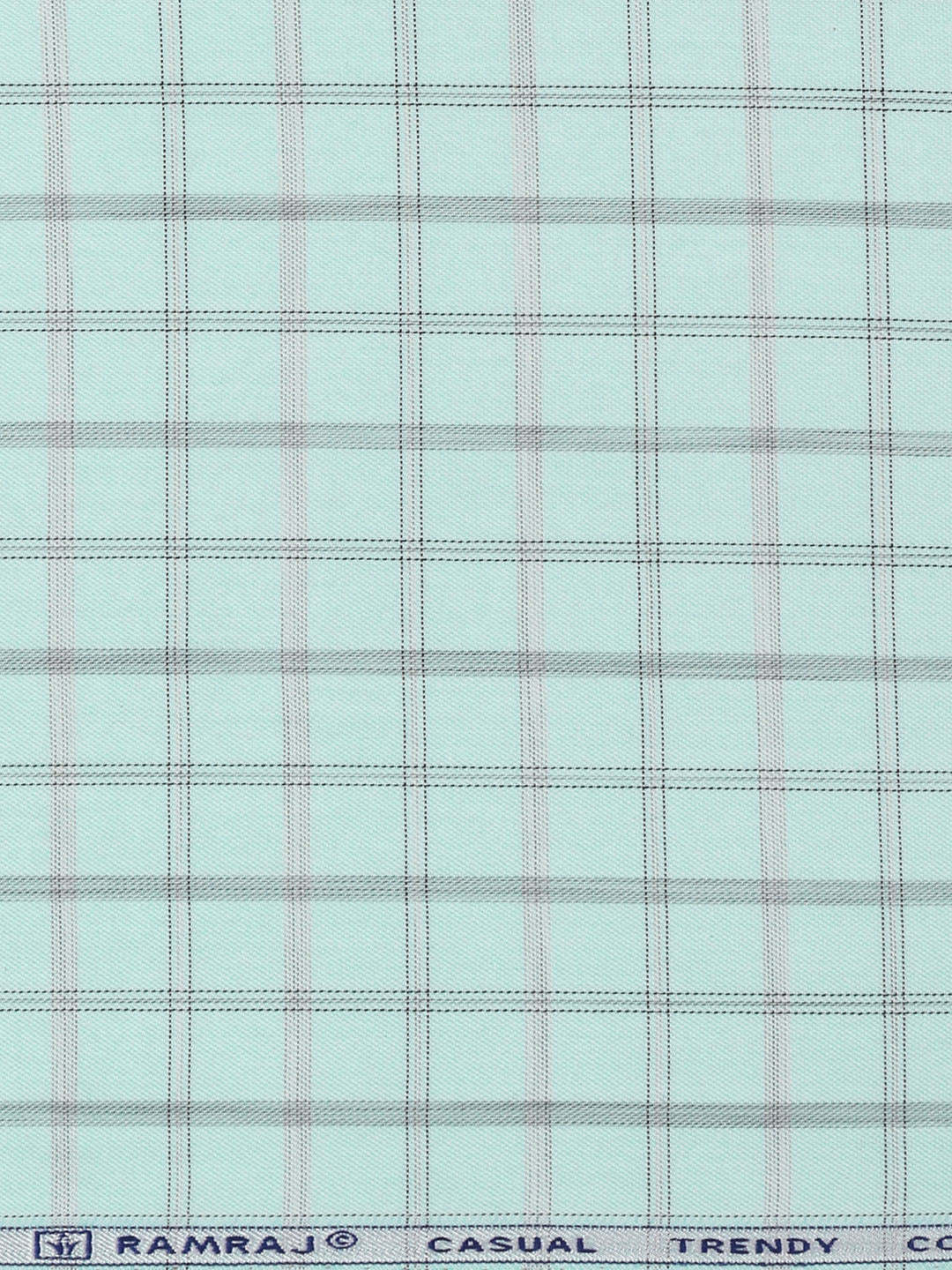 Cotton Rich Checked Green Shirt Fabric High Style
