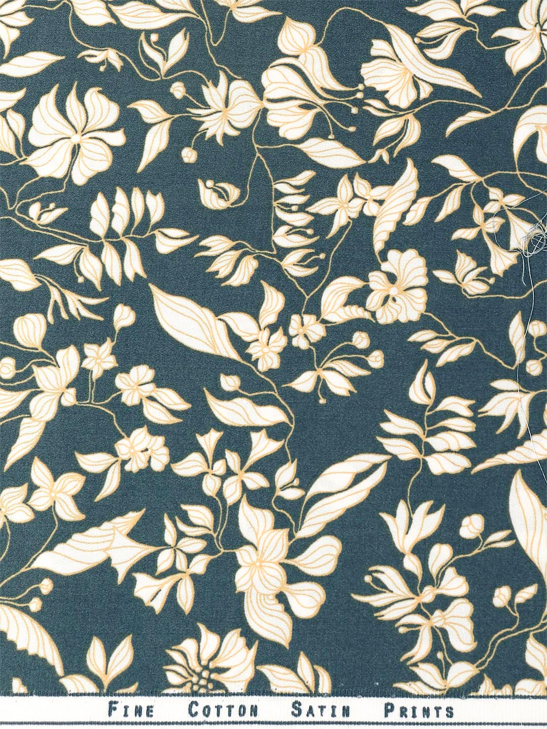 Men Fine Cotton Satin Prints Greyish Blue Shirt Fabric Golden Hills