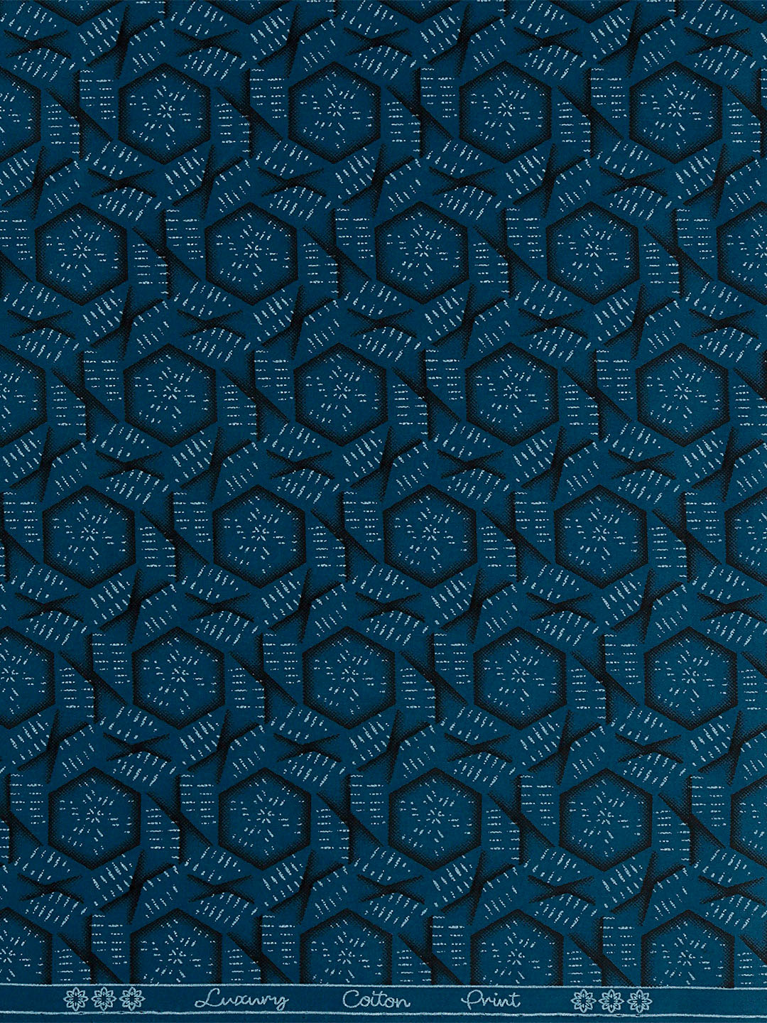 Men 100% Cotton Blue Printed Shirt Fabric Capital