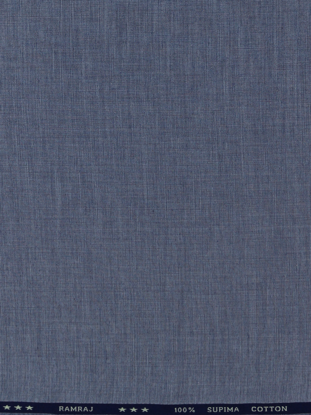 Men's 100% Supima Cotton Blue Plain Shirt Fabric Jaguar