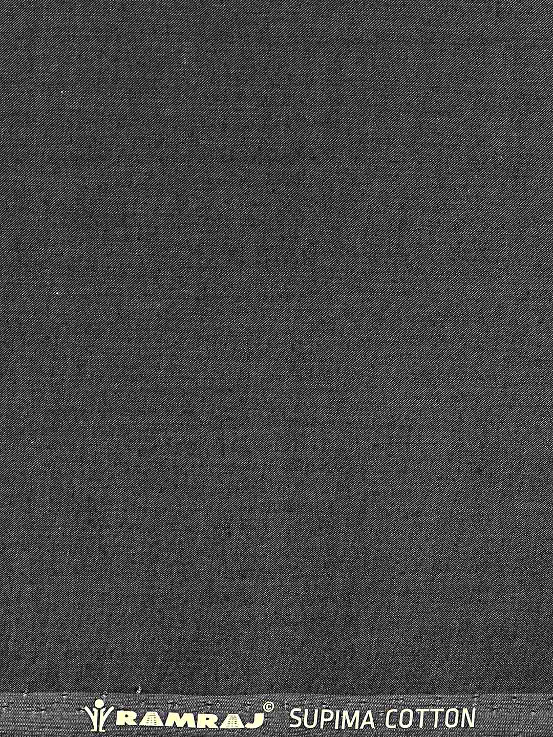 Supima Cotton Grey Colour Plain Shirt Fabric Hummer-Zoom view