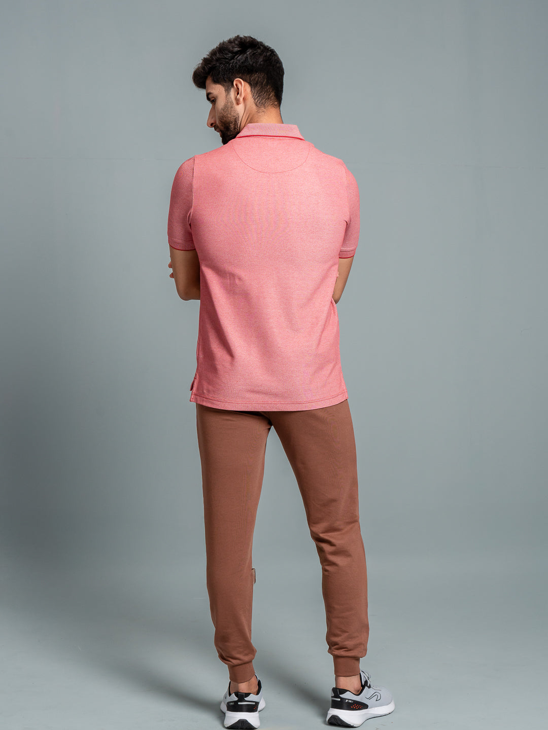 Men's Cotton Rich Pique Polo T-Shirt & Jogger Pants Combo EP4