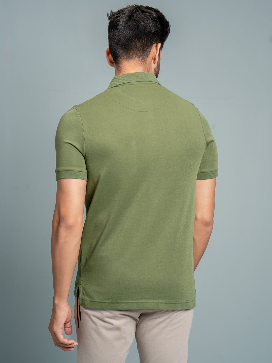 Men's Cotton Rich Pique Polo Green