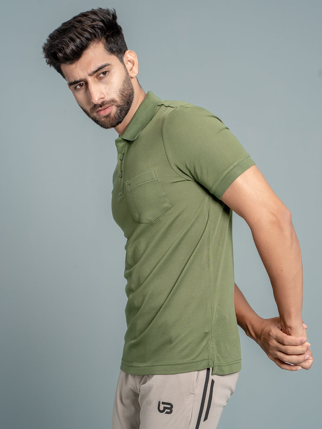 Men's Cotton Rich Pique Polo Green