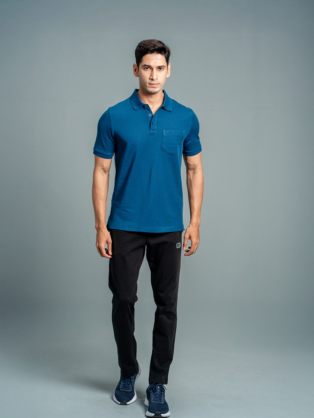 Men's Cotton Rich Pique Polo T-Shirt & Track Pants Combo EPD17