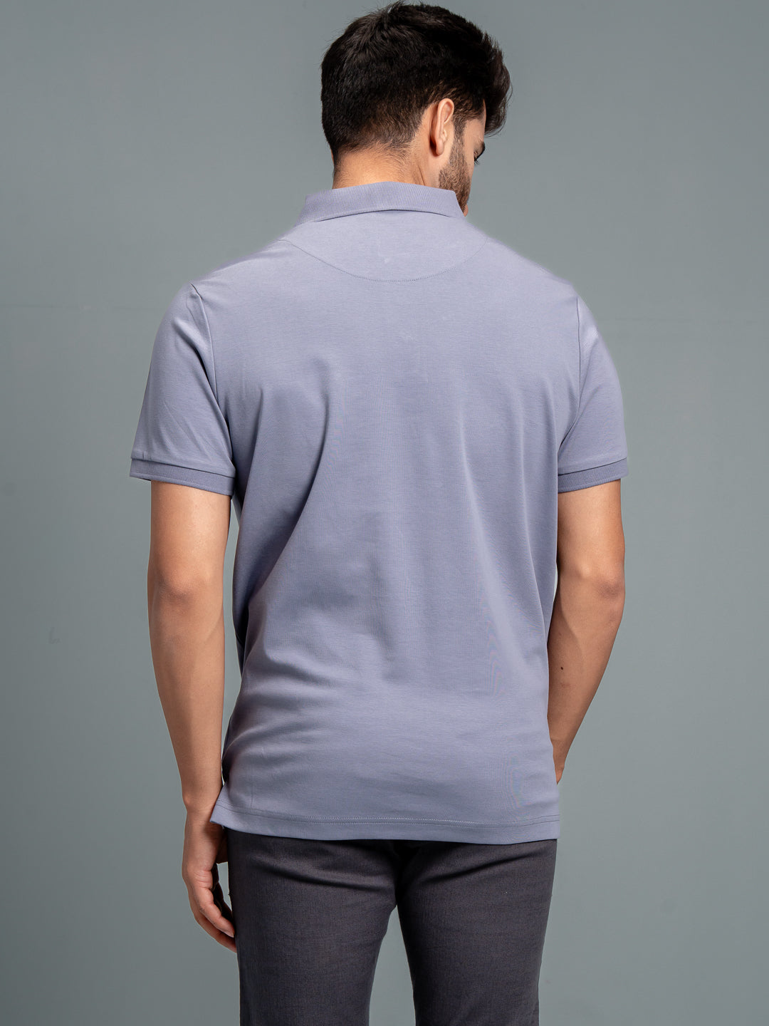 Men's Extra Long Staple Cotton Polo Amethyst Grey