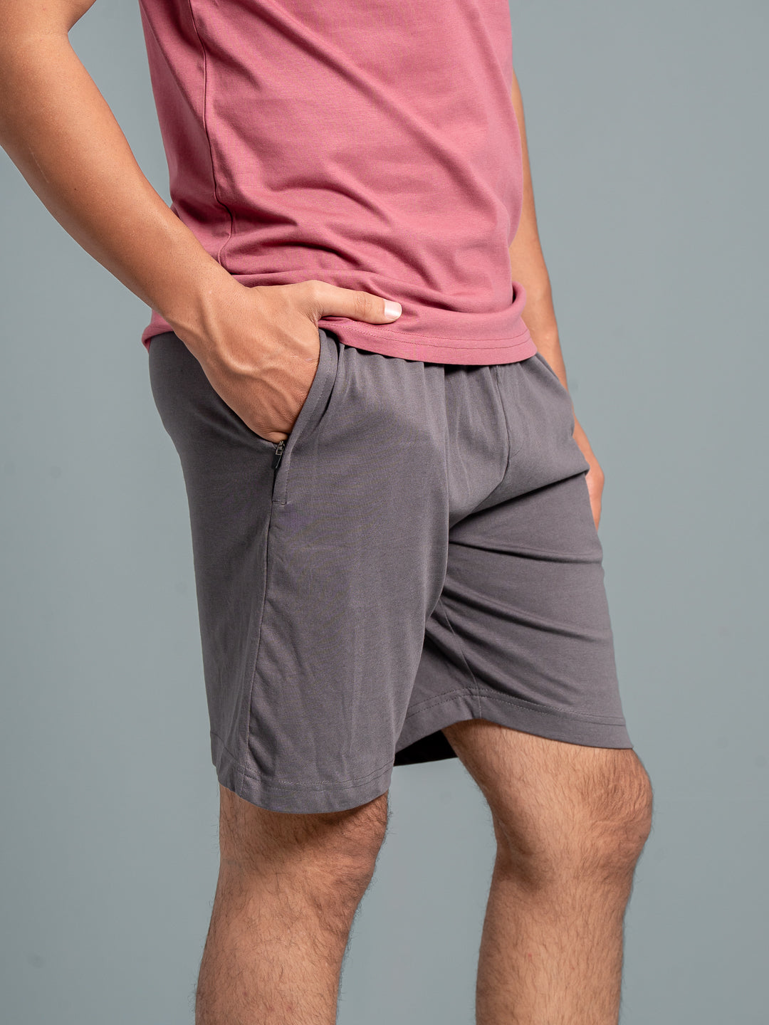 Men Combed Cotton Rich Expert Shorts Grey ES5