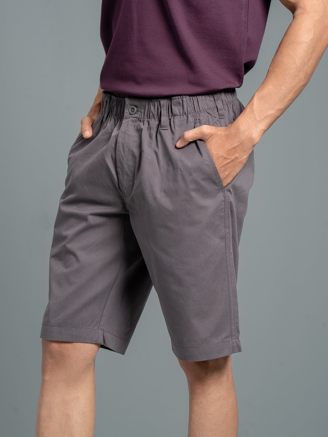 Men 100% Combed Cotton Golf Boxer Shorts Grey GS5