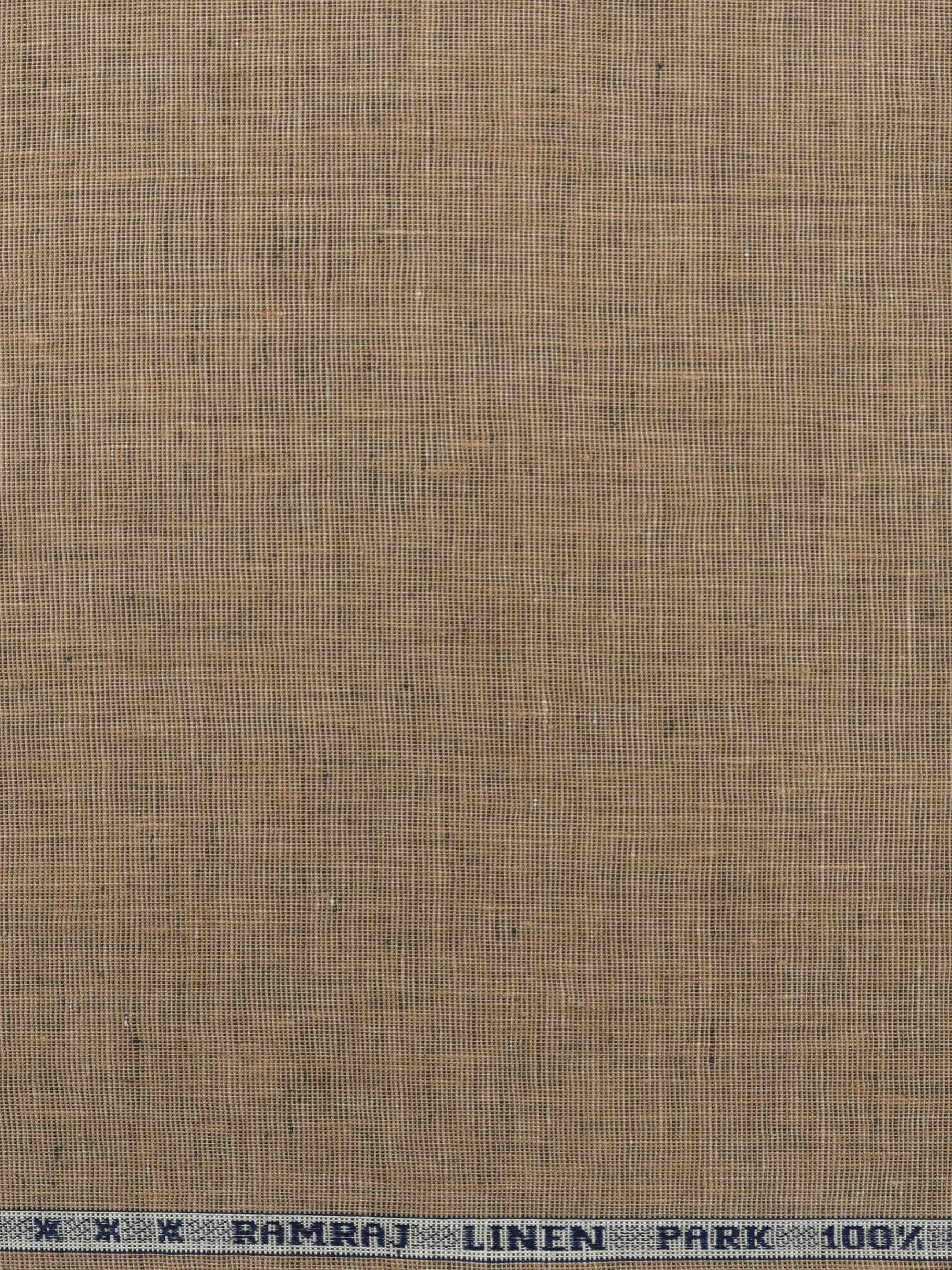 Linen Brooks Suiting Fabric Brown
