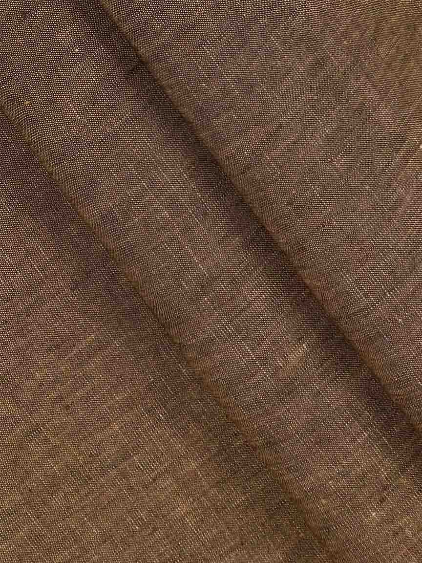 Linen Brooks Suiting Fabric Brown