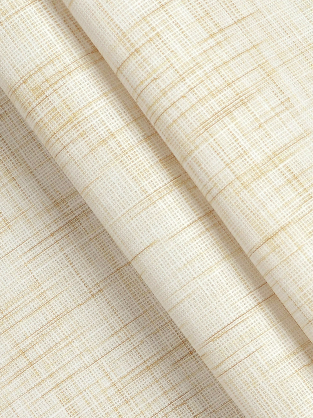 Men Cotton Rich Self Design Shirt Fabric Cream High Style