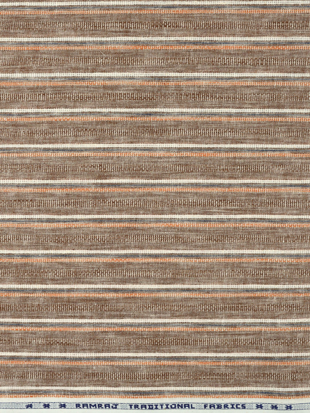 Men Cotton Rich Self Design Shirt Fabric Brown High Style