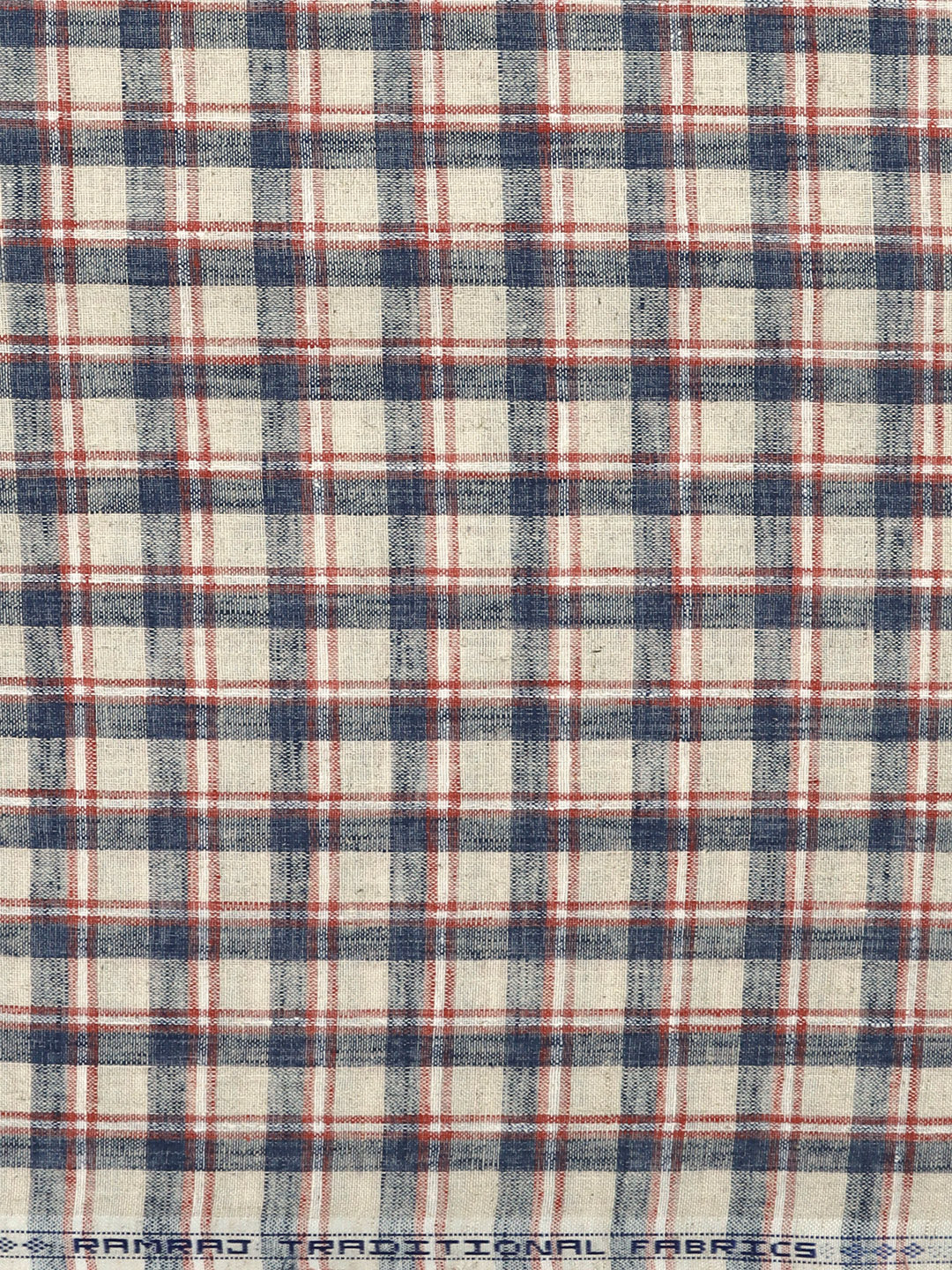 Men Cotton Rich Checked Shirt Fabric Blue HI-Tech