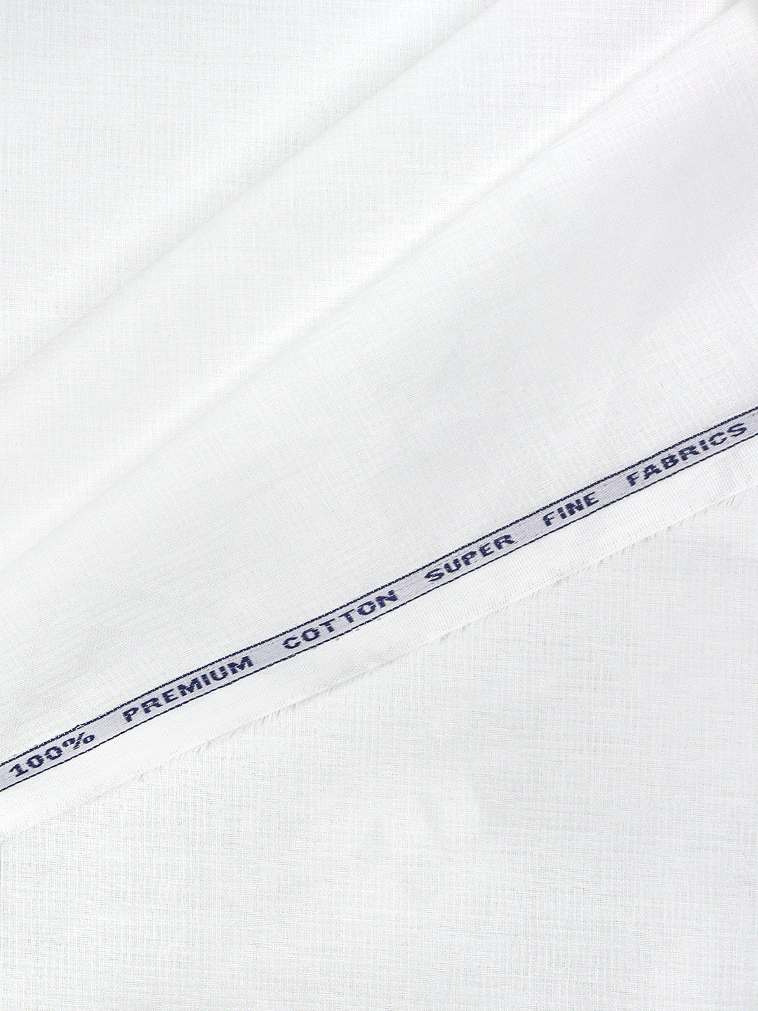 Men 100%Cotton Self Design Shirting White Forest 09