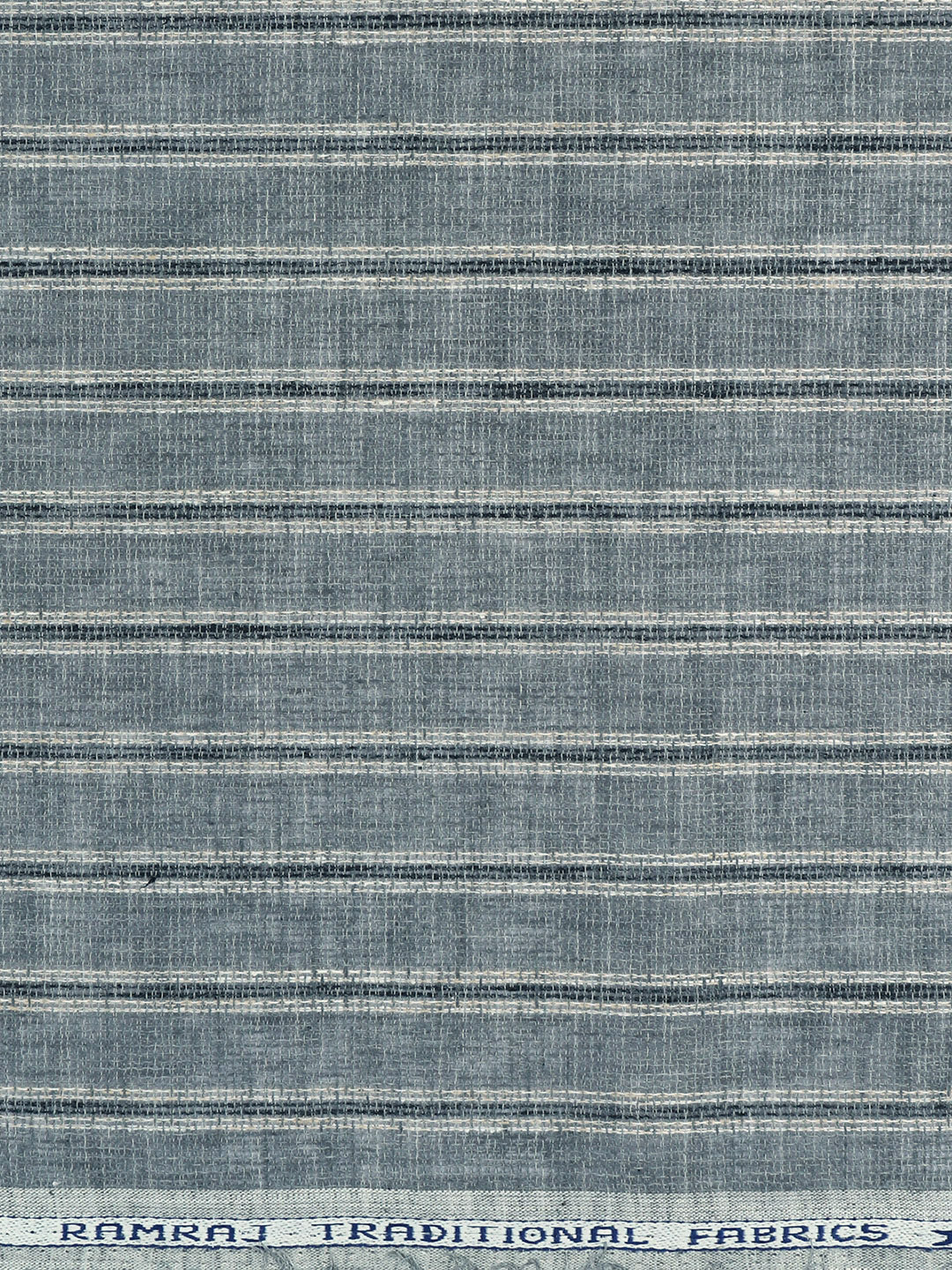 Cotton Blend Self Design Shirt Fabric Grey High Style