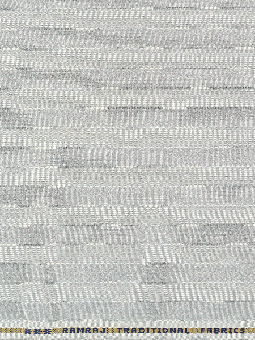 Cotton Blend Self Design Grey Fabric Pink High Style