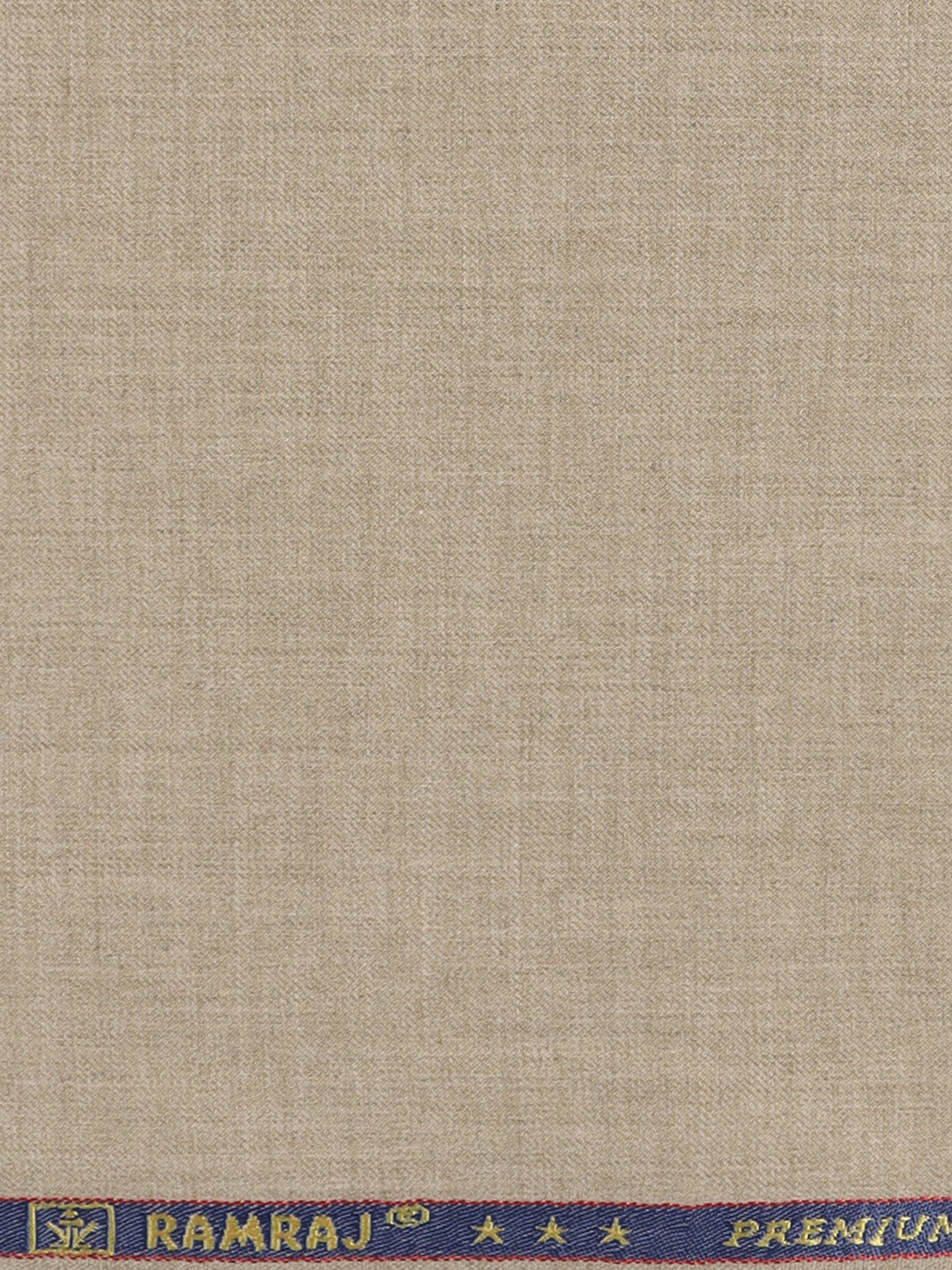 Men Premium Poly Viscose Plain Suiting Fabric Light Brown Dream Craft