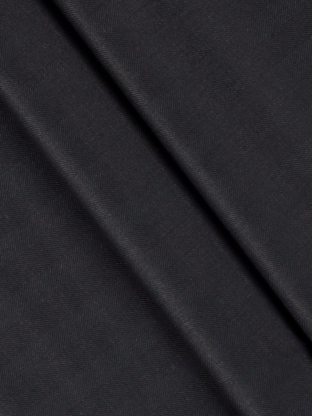 Men Premium Poly Viscose Striped Suiting Fabric Black Dream Craft
