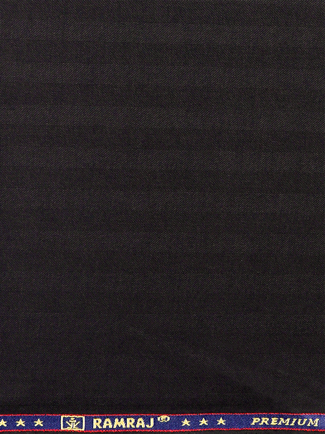 Men Premium Poly Viscose Striped Suiting Fabric Black Dream Craft