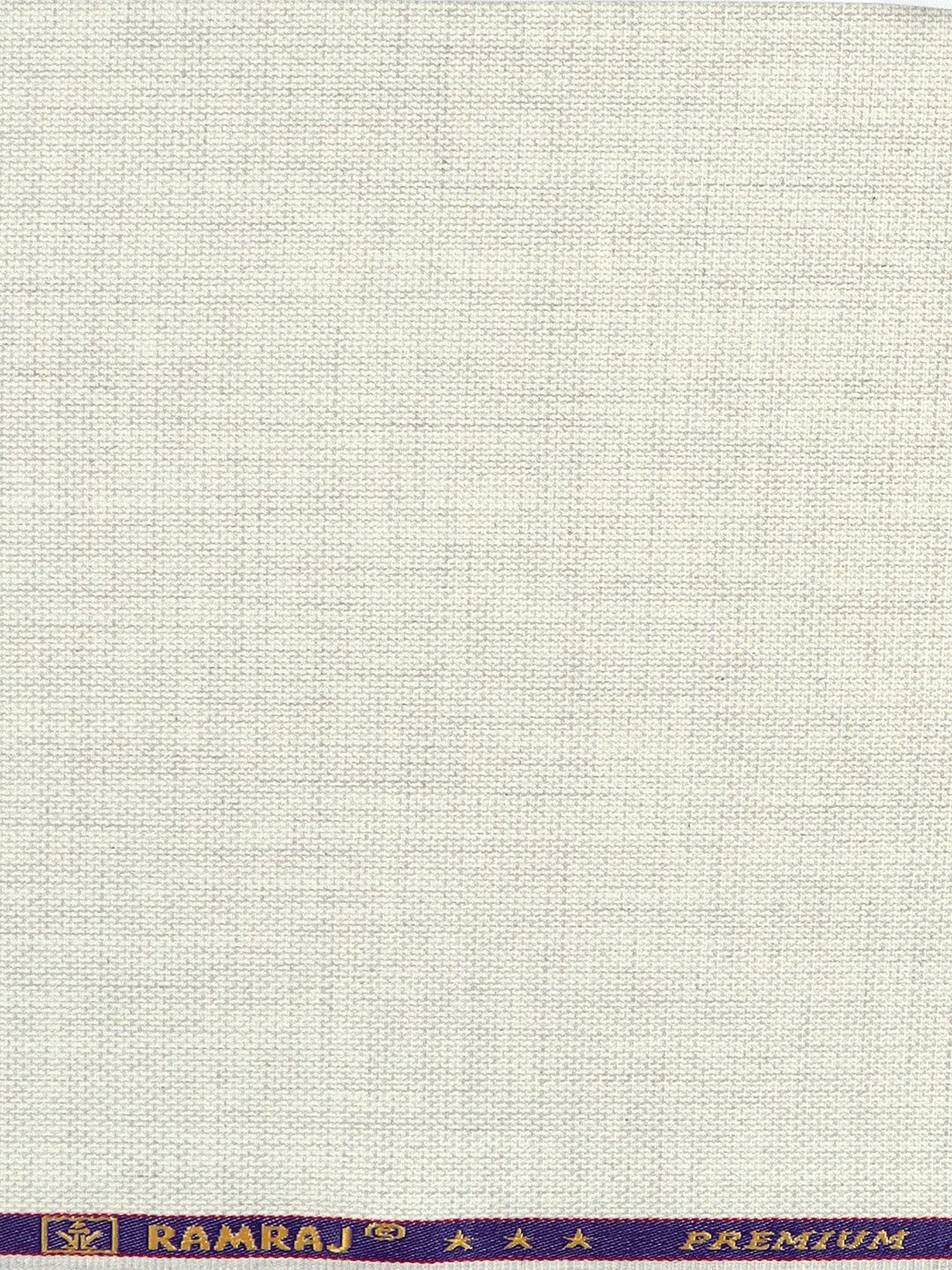 Men Premium Poly Viscose Self Design Pants Fabric Off White Jolly Days