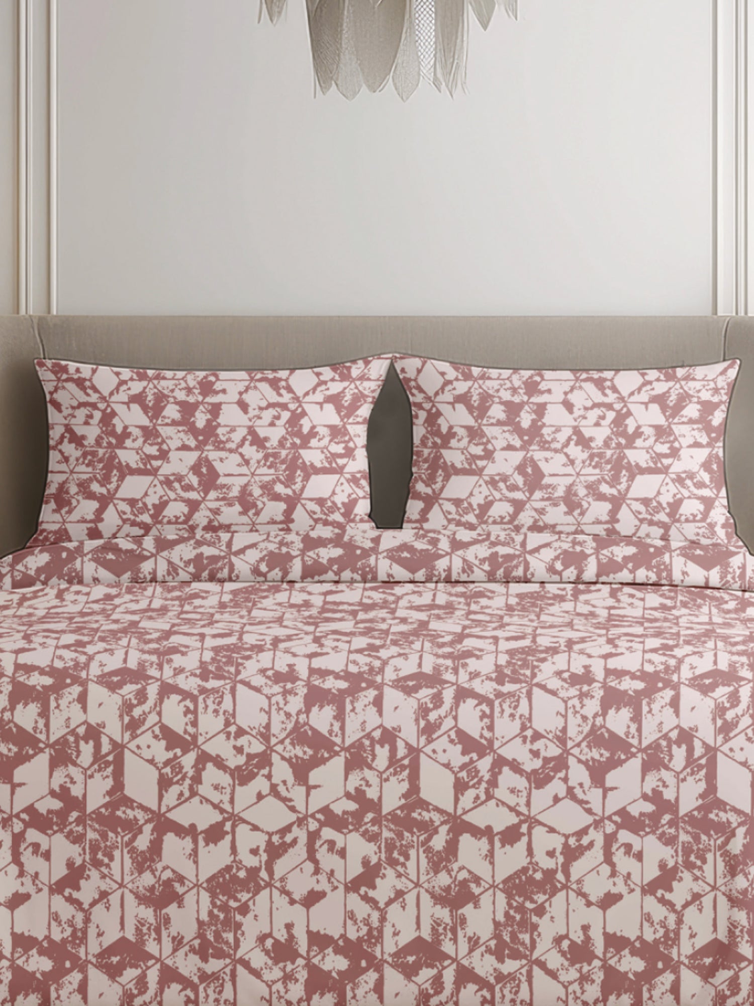 King Size Premium Cotton Bed Sheet & 2 Pillow Cover Set BBG01
