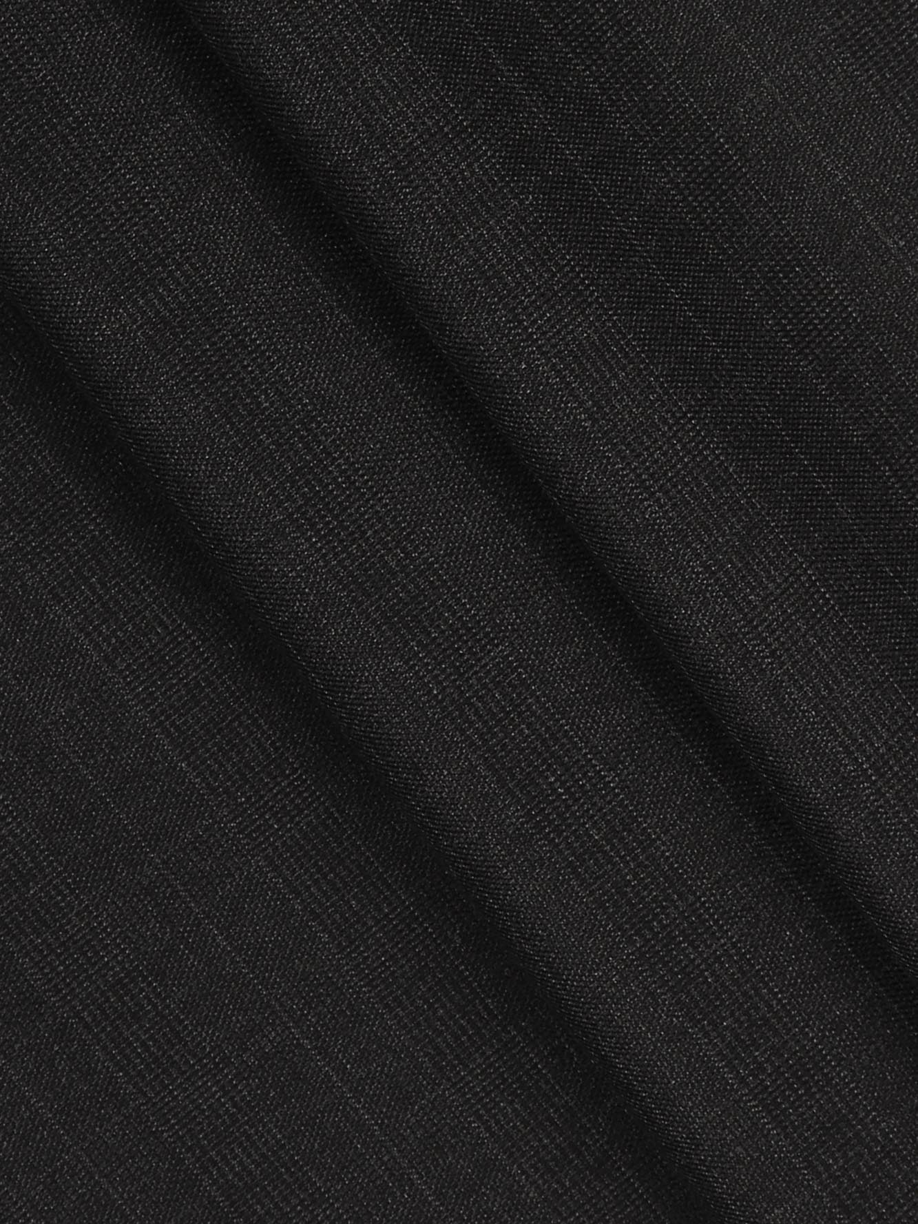 Cotton Black Smart Look Checked Suiting Fabric-Enable Stretch
