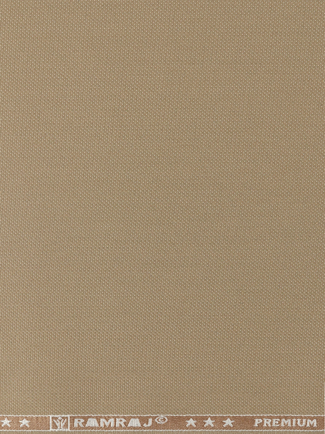 Poly Viscose Stretch Brown Self Design Suiting Fabric Enable