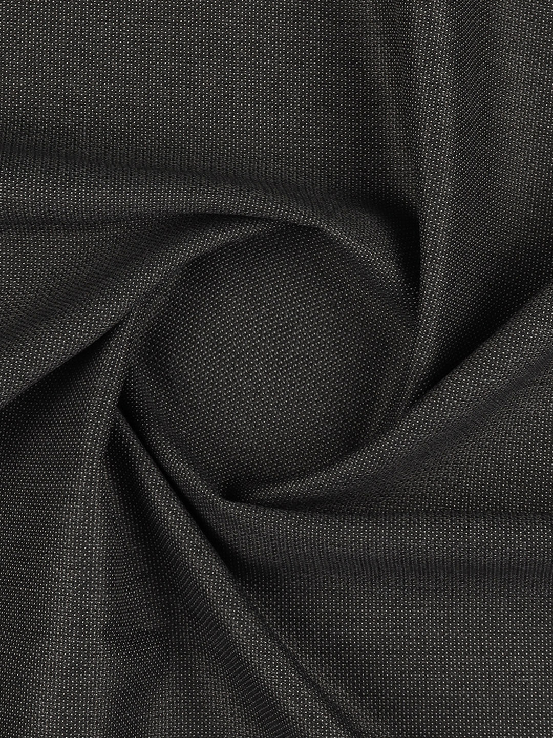Poly Viscose Stretch Dark Grey Self Design Suiting Fabric Enable