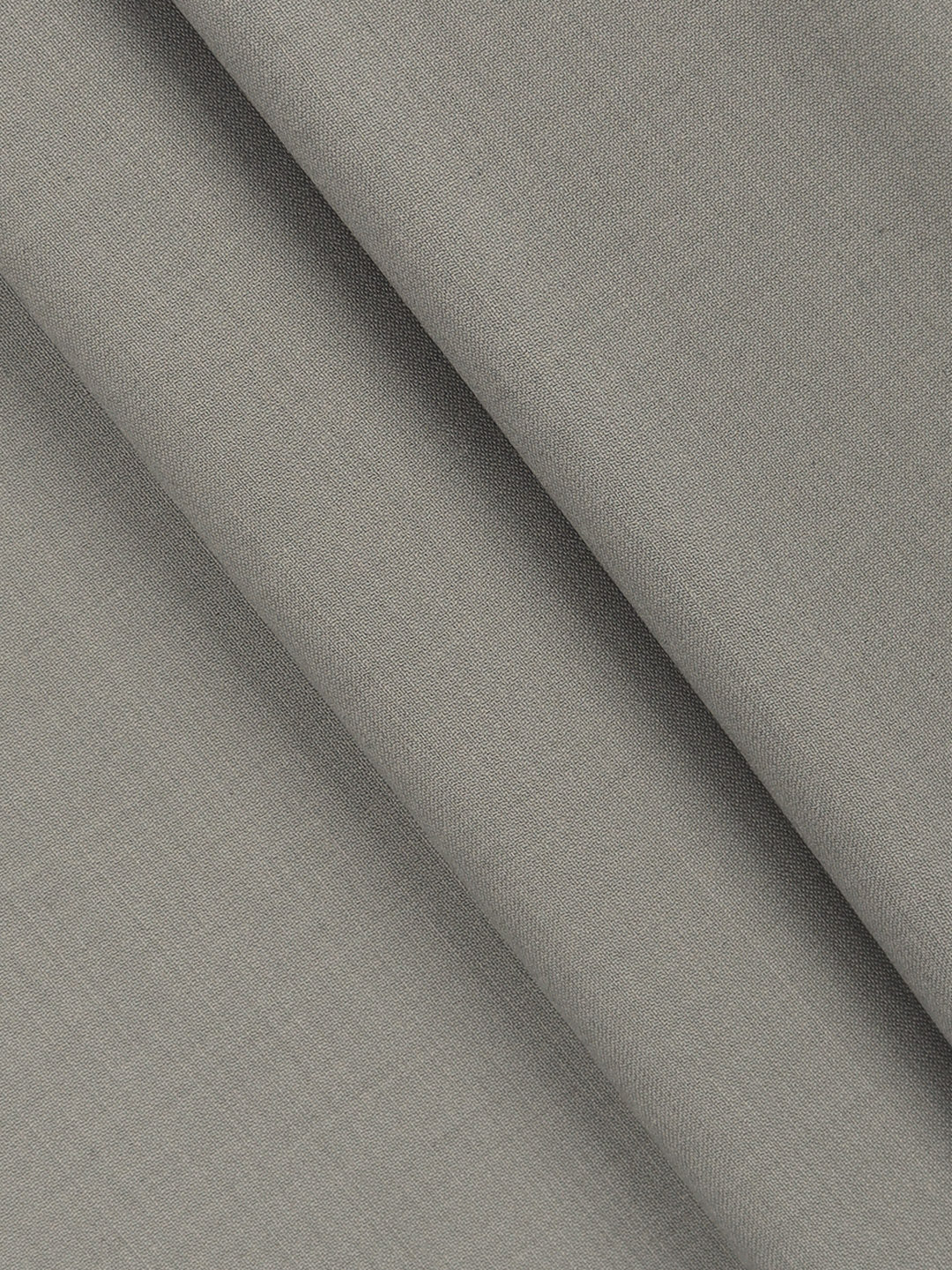 Poly Viscose Stretch Grey Plain Suiting Fabric