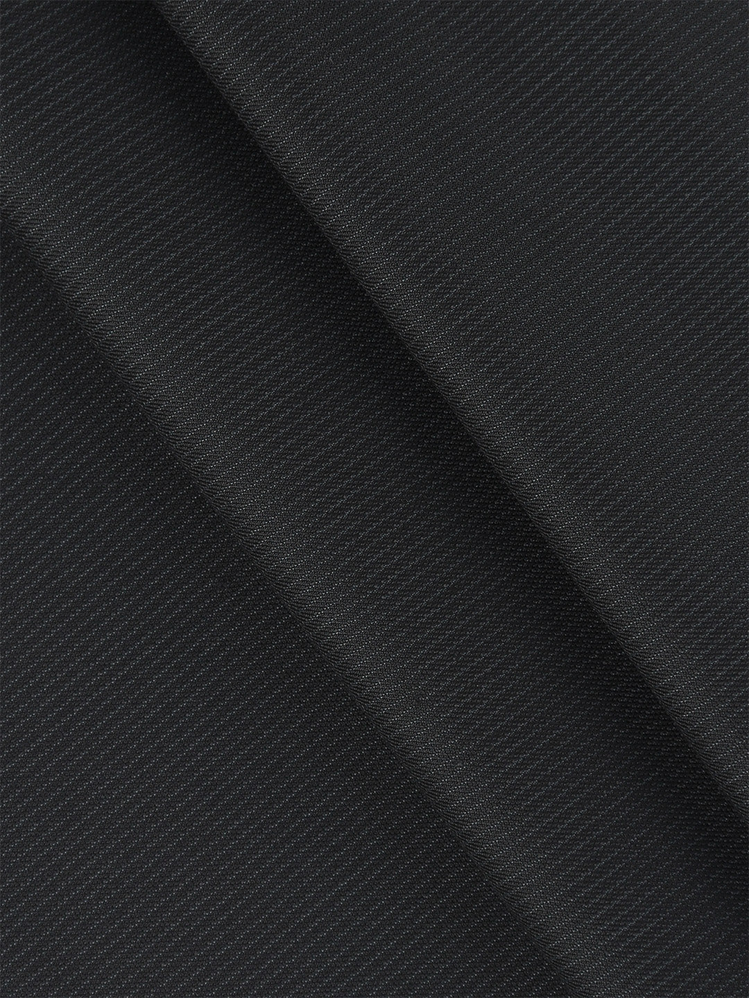 Poly Viscose Stretch Black Striped Suiting Fabric Miracle