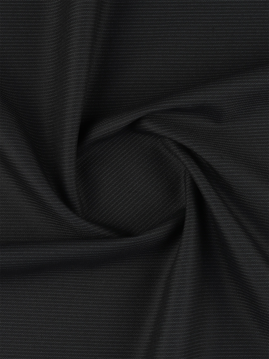 Poly Viscose Stretch Black Striped Suiting Fabric Miracle