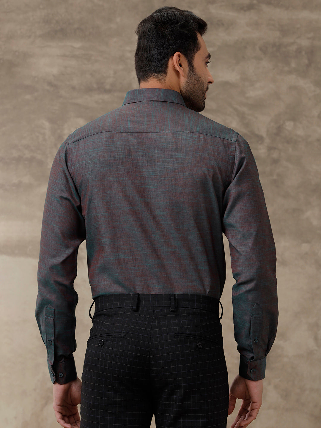 Men Cotton Rich Full Sleeves Shirt Grey T12 CK11