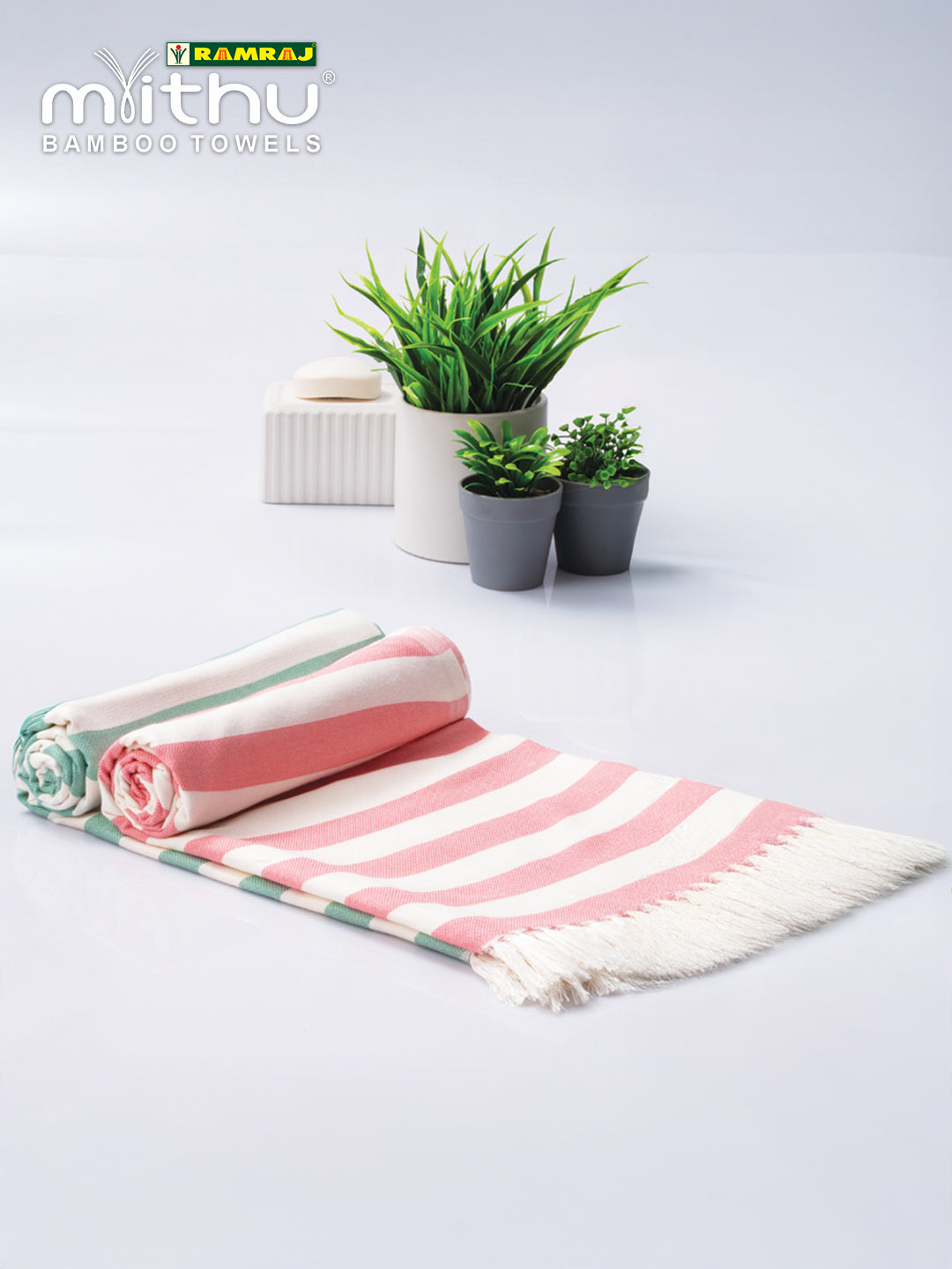 Soft & Lightweight Quick Absorbent Bamboo Assorted Colour Hand Towels (Pack of 5)