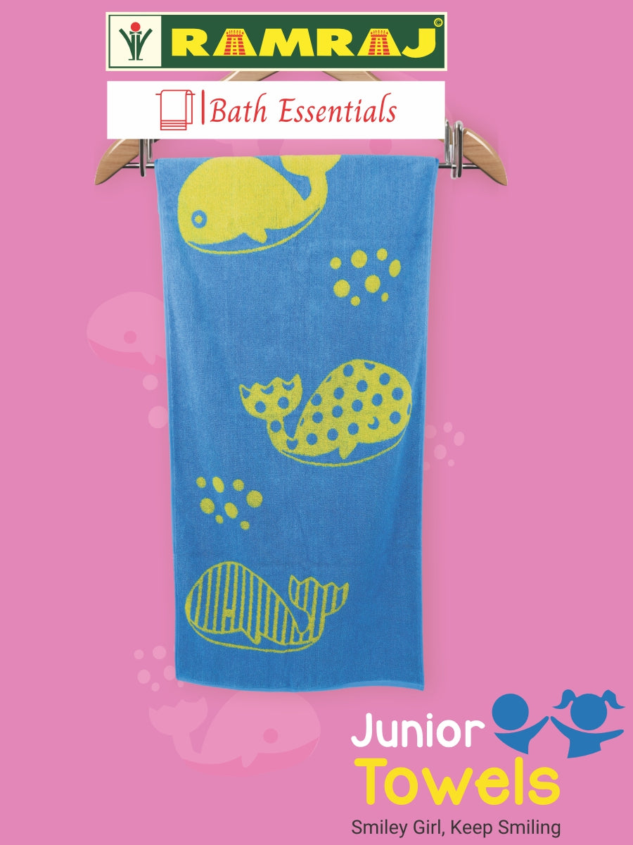 100% Cotton Girls Bath Towel Blue