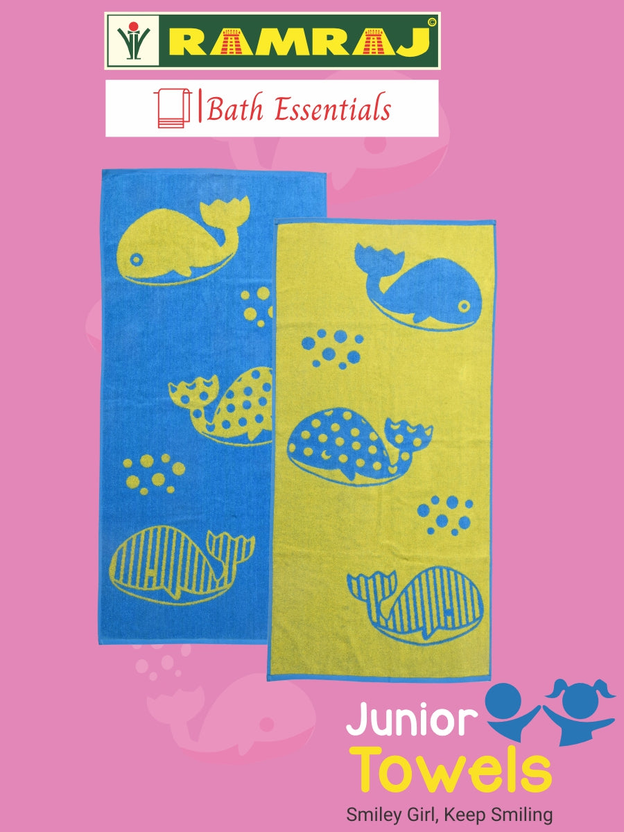 100% Cotton Girls Bath Towel Blue