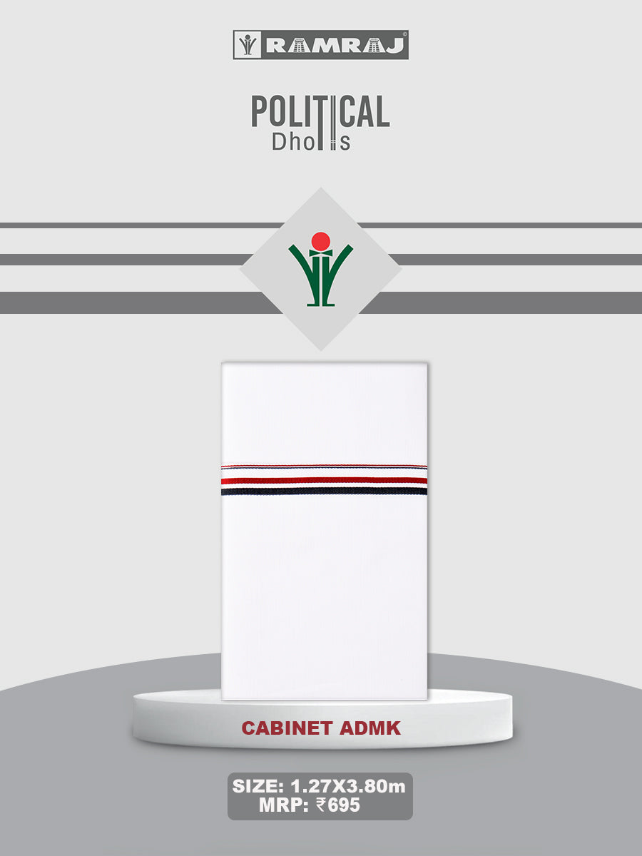 Cotton Political Dhoti - Cabinet ADMK