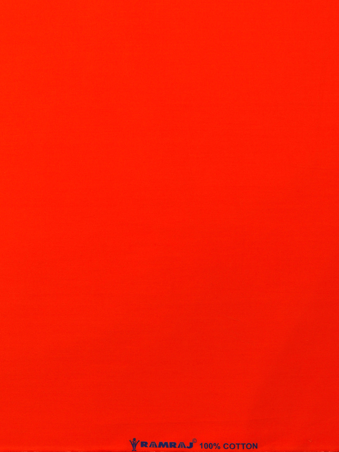 Cotton Orange Colour Plain Shirt Fabric Temple Orange