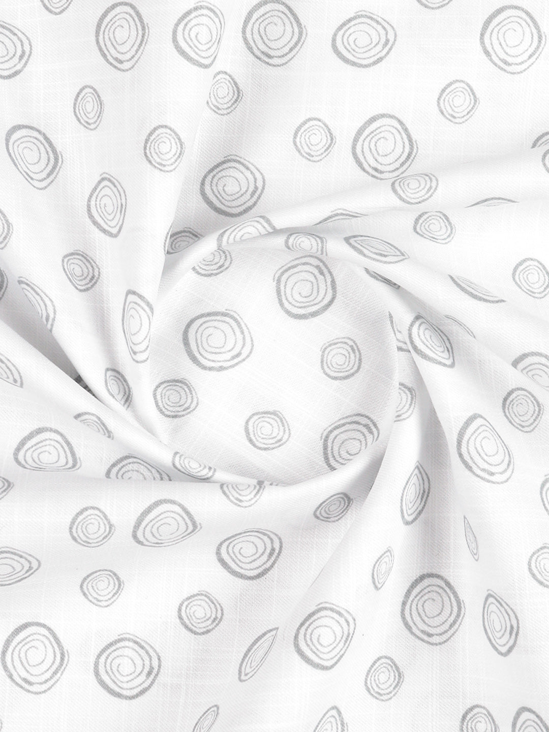 Men 100% Cotton White with Black Printed Shirt Fabric Hot Star