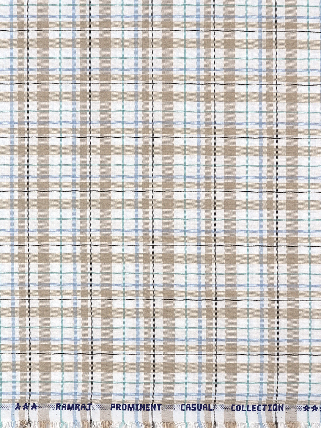 Men Cotton Rich Checked Shirt Fabric White with Sandal High Style