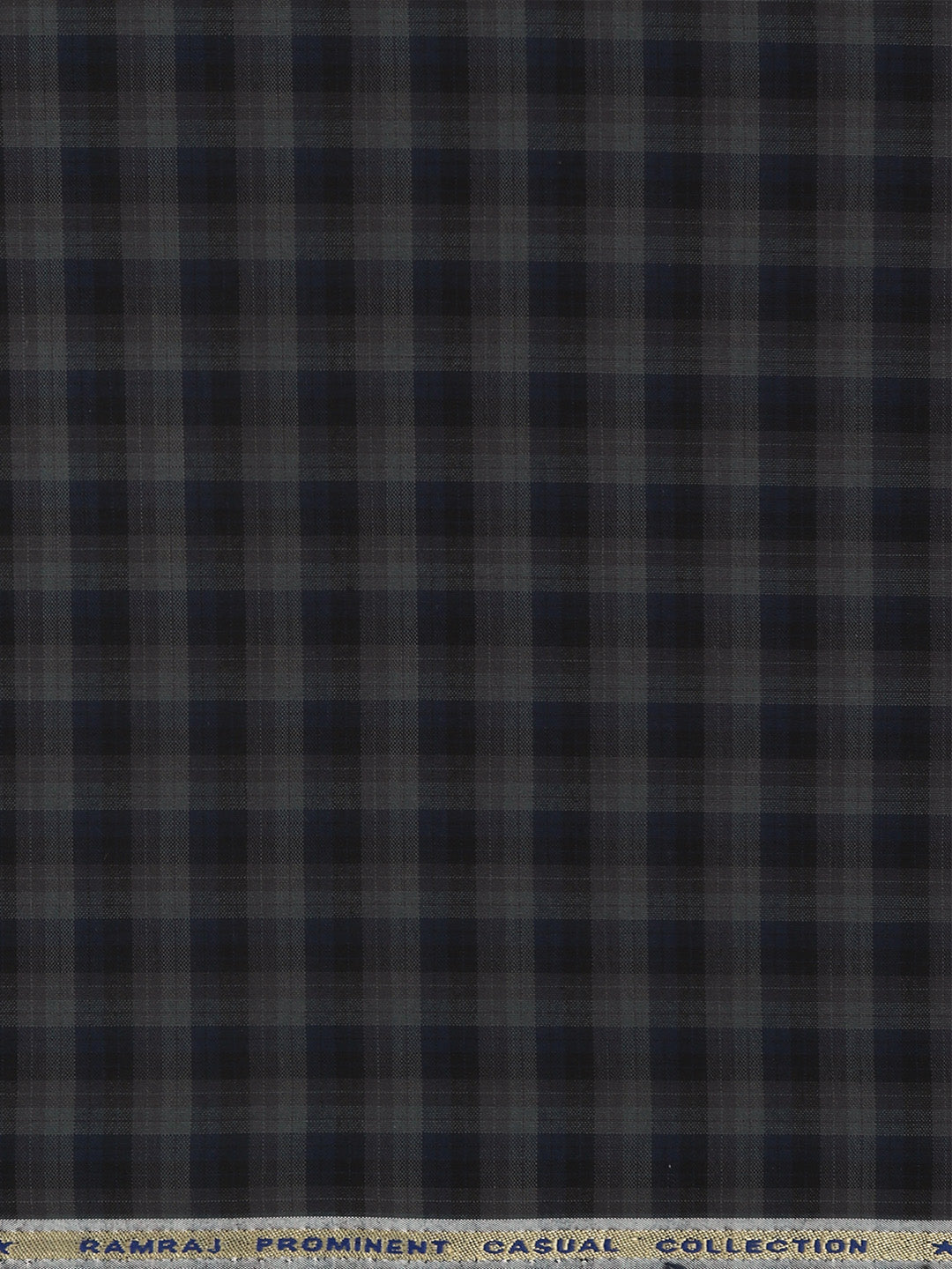 Men Cotton Rich Checked Shirt Fabric Dark Blue High Style