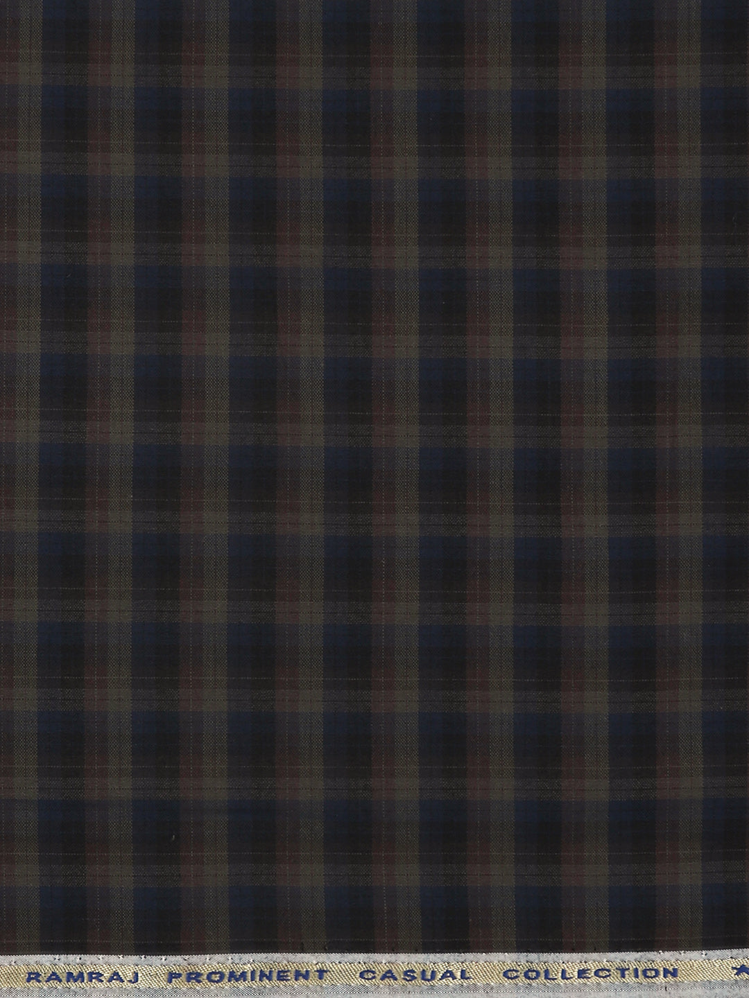 Men Cotton Rich Checked Shirt Fabric Dark Blue High Style