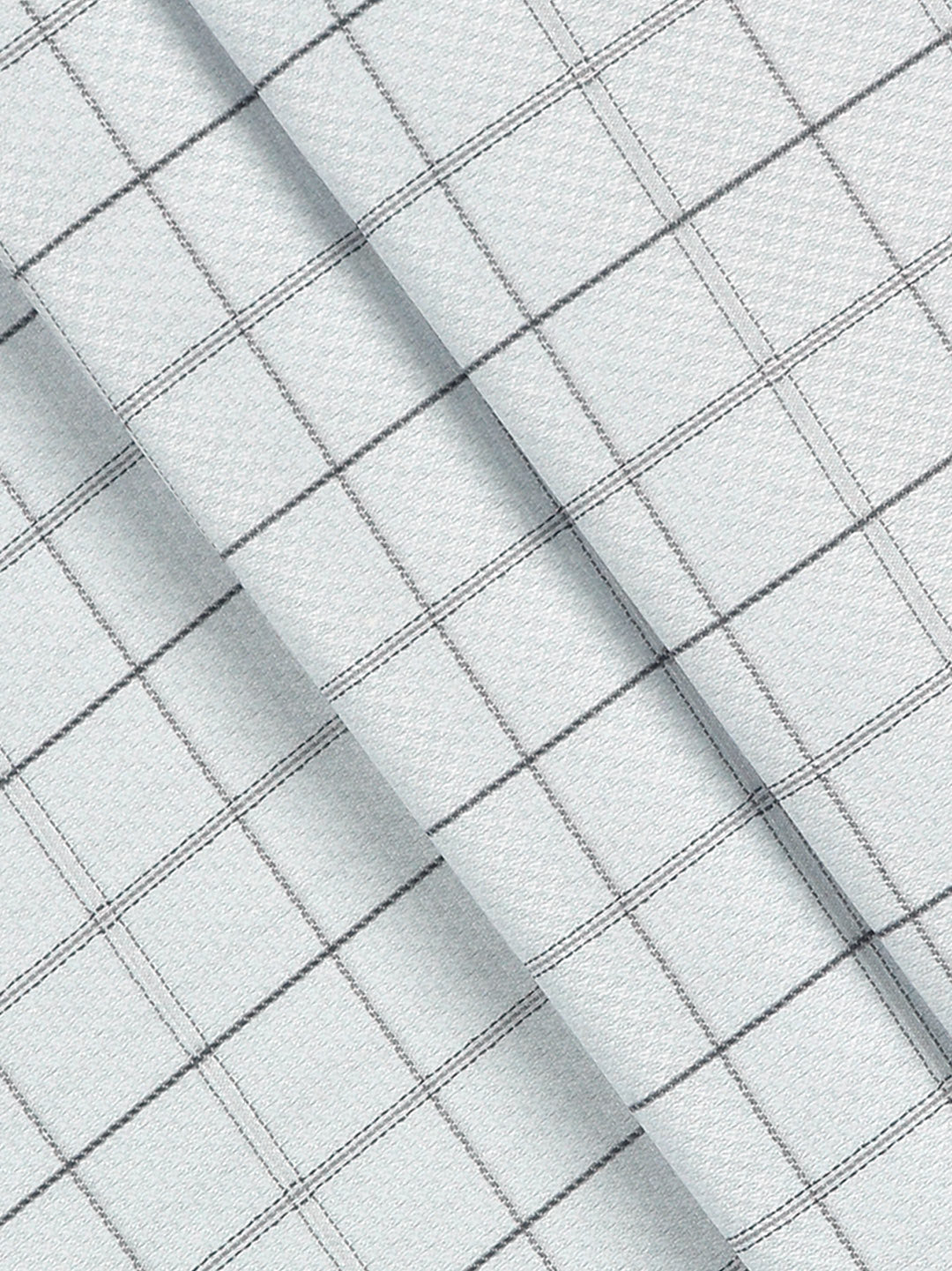 Cotton Rich Self Design Grey Shirt Fabric High Style